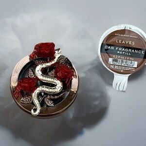Bath & Body Works Car Scent Holder Leaves Scent Year of the Snake 2025 Halloween
